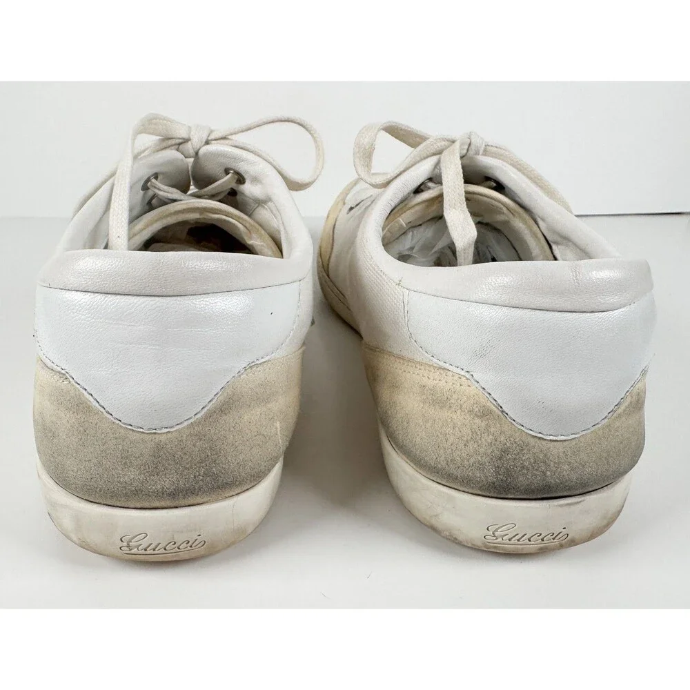 Gucci Men's White Leather Dapper Dan Lowtop Sneaker Size 12 G US 13